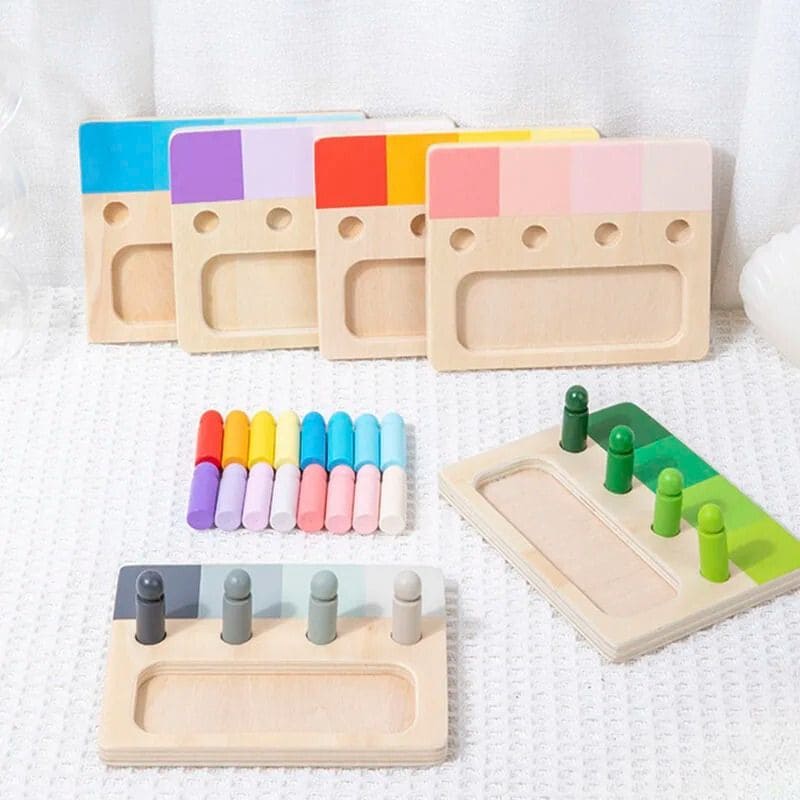 Brinquedo de Madeira Montessori Correspondência Cores