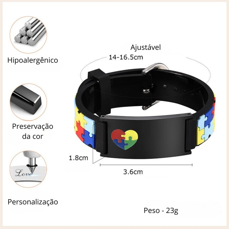 Pulseira Autismo Medidas
