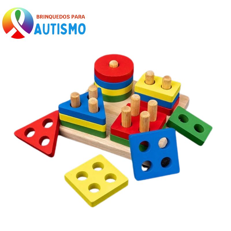 Kit Montessoriano de Madeira Com 9 Brinquedos