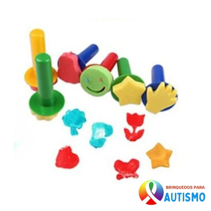 Kit Pincel de Esponja Infantil Com 30 Unidades