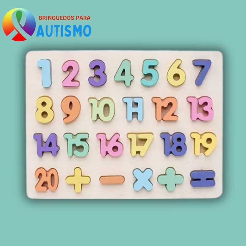 Kit Brinquedo Pedagógico Letras e Números 3 Tabuleiros