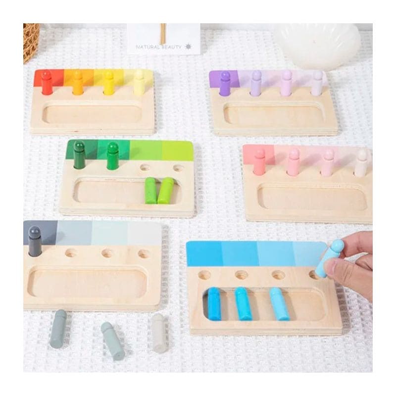 Brinquedo de Madeira Montessori Correspondência Cores