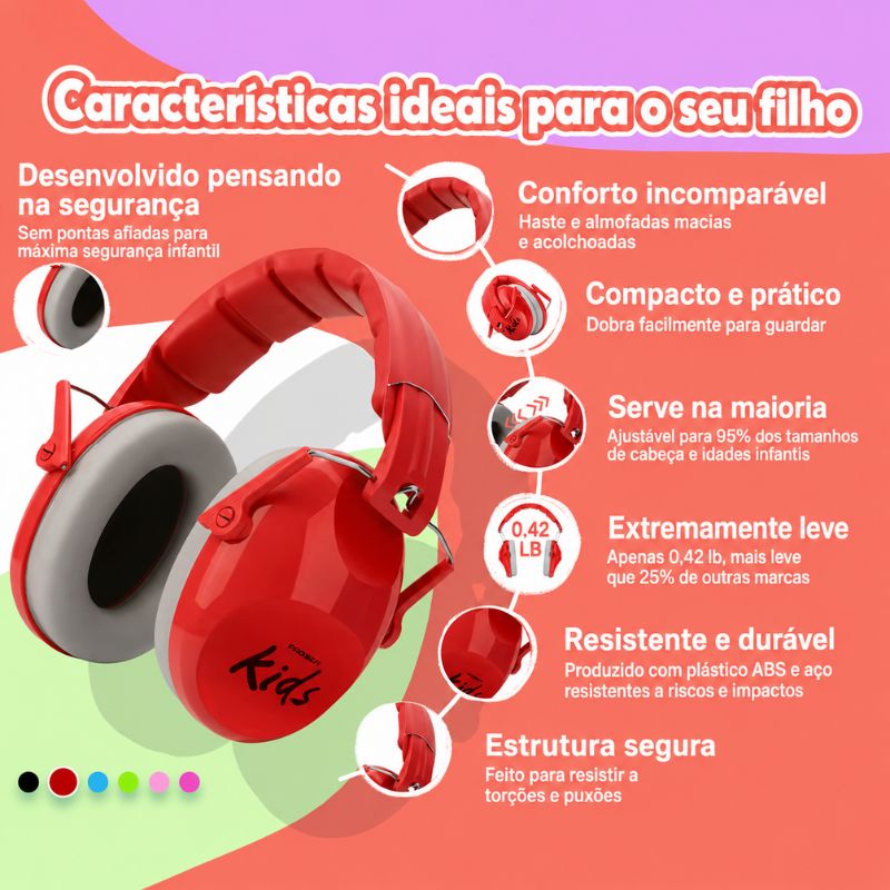 Abafador Vermelho Kids