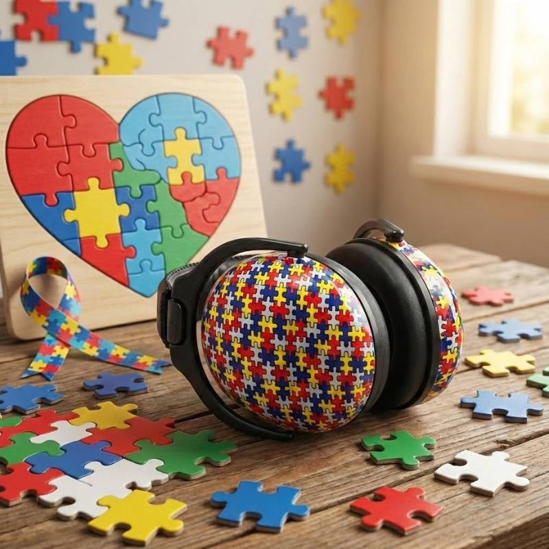 Abafador de Ruído para Autismo 25 dB Modelo AutismPuzzle