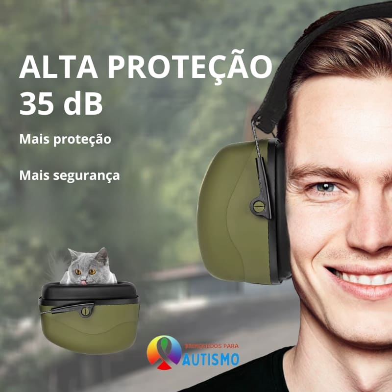 Abafador de Ruído para Autista Verde