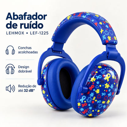 Abafador de Ruído Autismo Infantil Universo 32 dB Azul 