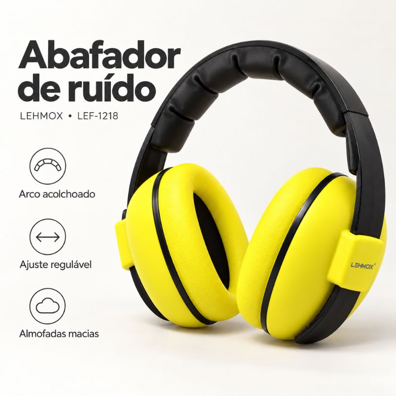 Abafador de Ruído Infantil Sereno – Ajustável Para Criança