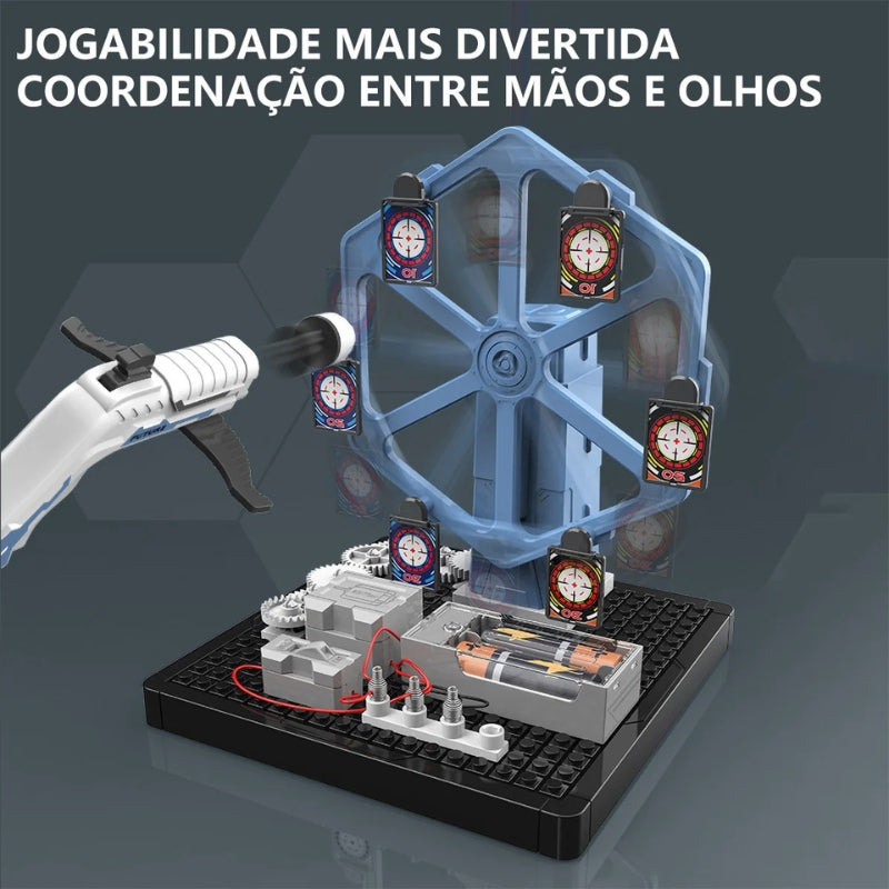 Brinquedo Educativo Circuito Mecânico de Arco e Flecha 