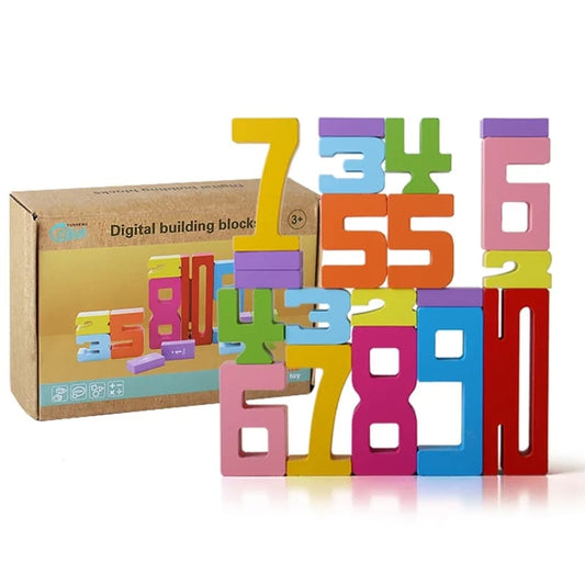 Brinquedo Montessori - Blocos Numéricos com Cartas Interativas