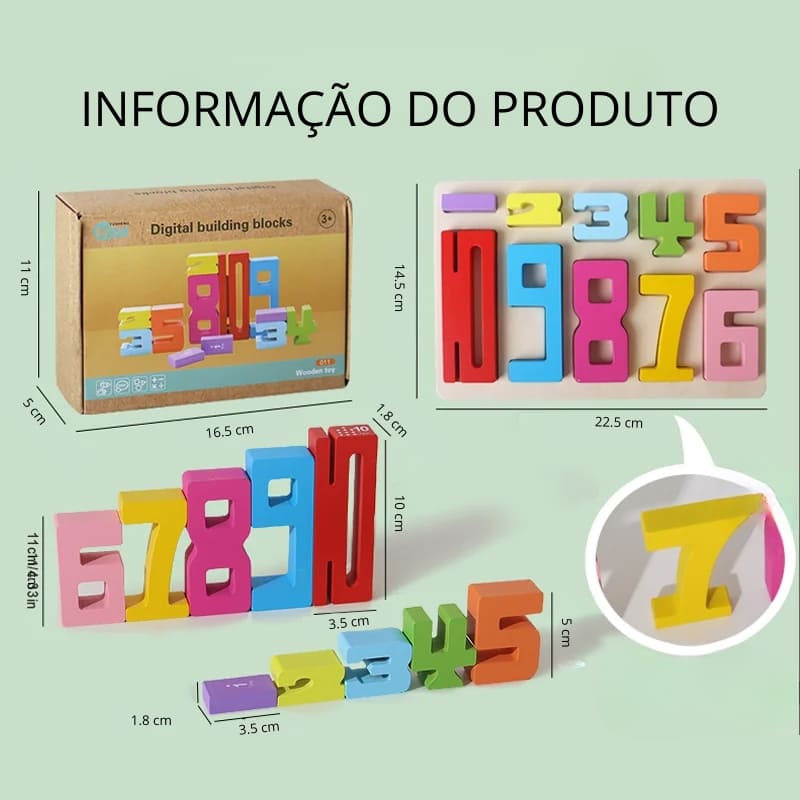 Brinquedo Montessori Medidas