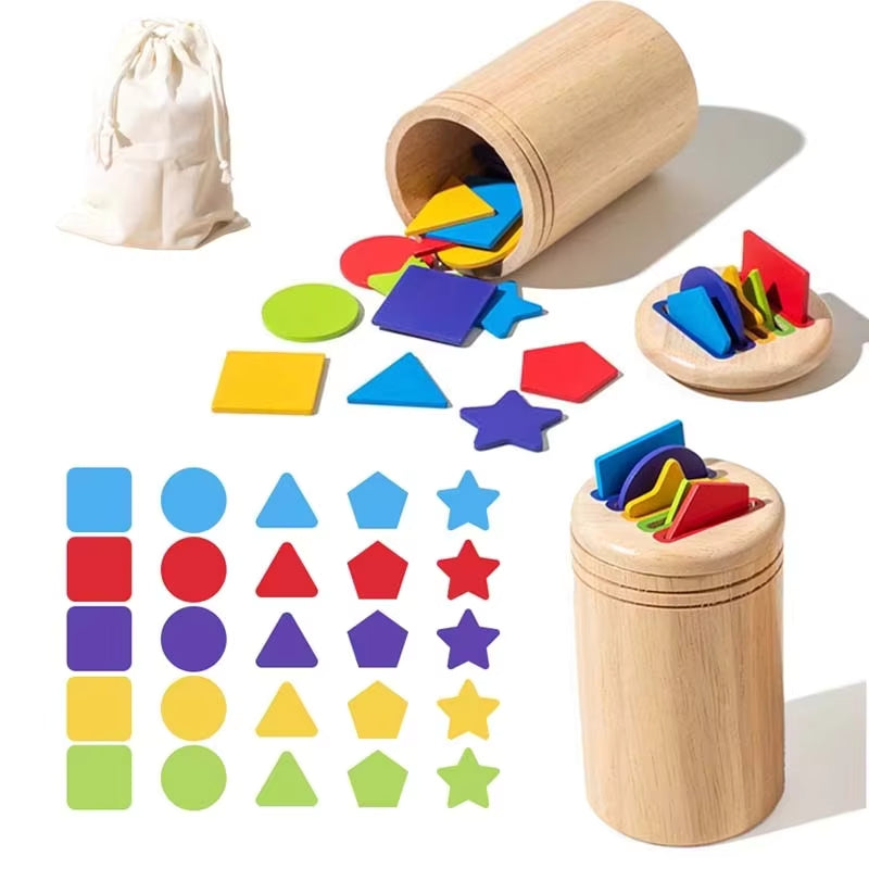 Brinquedo Montessori 3 Anos Educativo - Encaixe de Formas