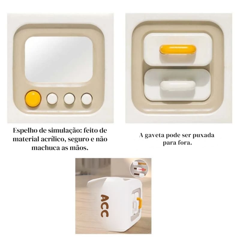 Brinquedo Sensorial 6 em 1 - Cubo Montessori