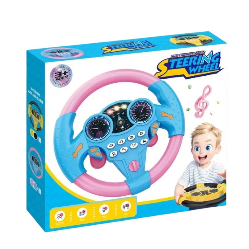 Brinquedo Sensorial Autismo - Volante com Sons e Luzes Azul 