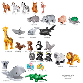 Brinquedo educativo Tamanho das Peças