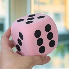 Brinquedo Dado de Espuma Grande Rosa