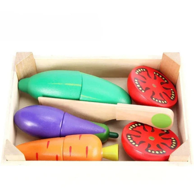 Vegetais Brinquedo Montessori - Cortáveis Divertidos