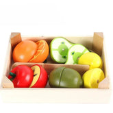 Frutas Brinquedo Montessori - Frutas e Legumes Cortáveis Divertidos