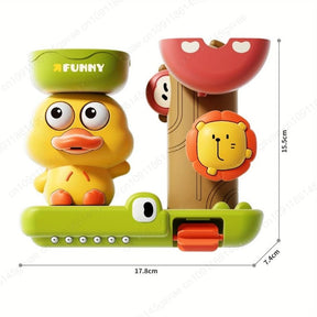 Brinquedo de Banho Interativo com Pato - Chuveiro com Rotação de Água