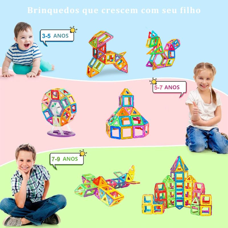 Brinquedo de Montar Magnético Montessori 