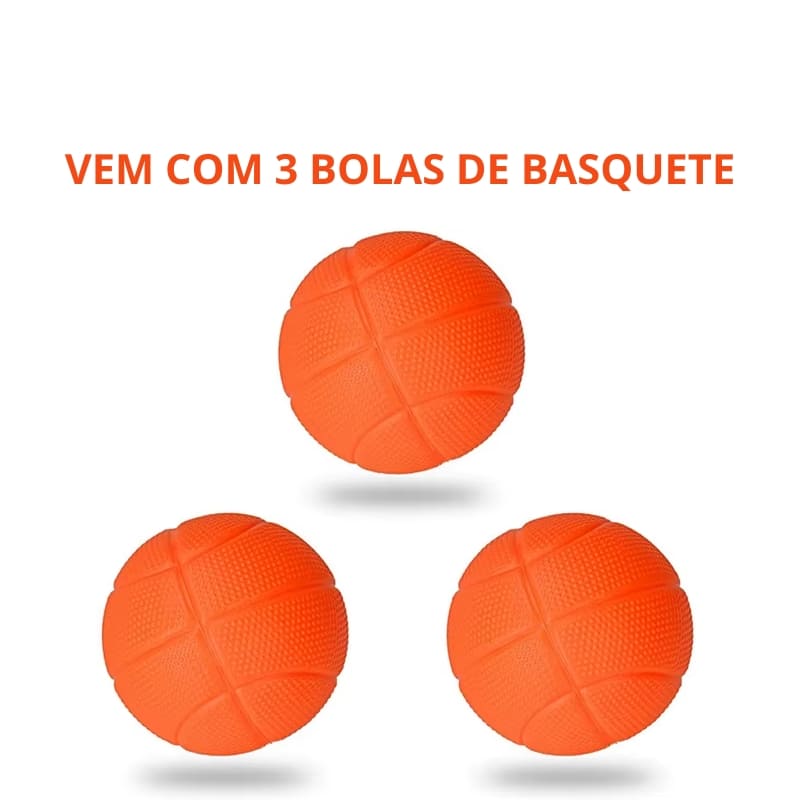 Brinquedo para Banho 3 Bolas de Basquete 
