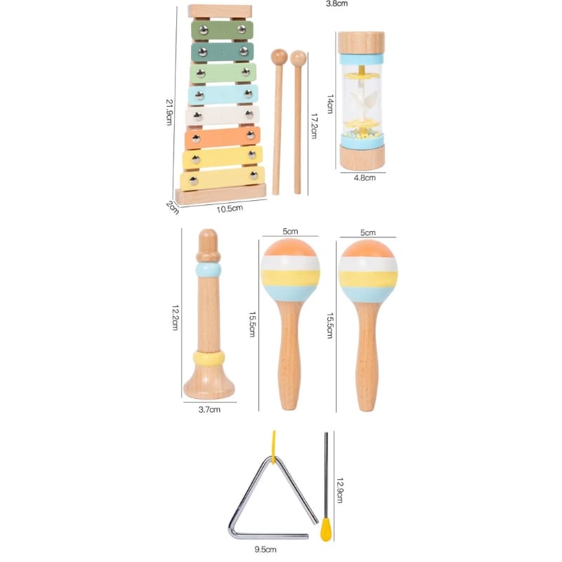 Conjunto de Instrumentos de Madeira