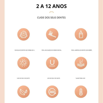 Escova de Dente Infantil 2 a 12 anos