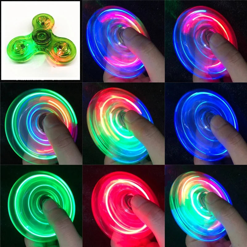 Fidget Spinner LED - Luminoso e Relaxante Verde