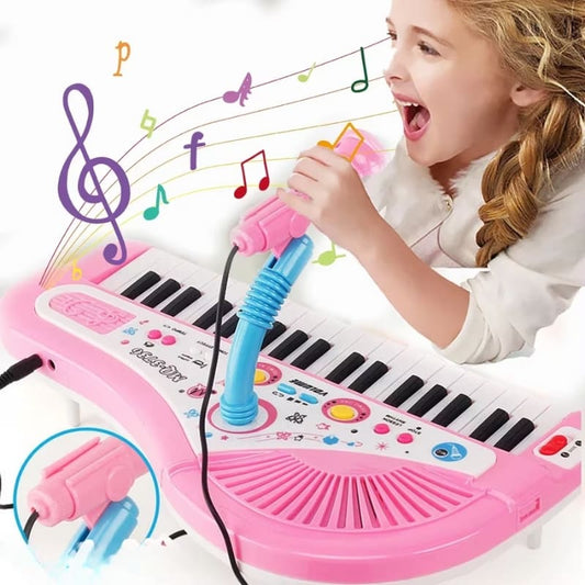 Piano Infantil com Microfone - Brinquedo Educativo Musical
