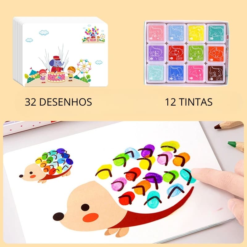 Pintura a Dedo e Desenho Kit 