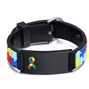 Pulseira Autista Personalizada de Silicone Ajustável